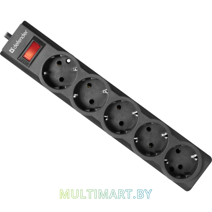 Сетевой фильтр Defender ES largo 3 (черный)